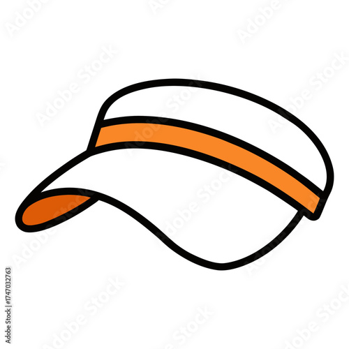 sun visor cap vector art illustration