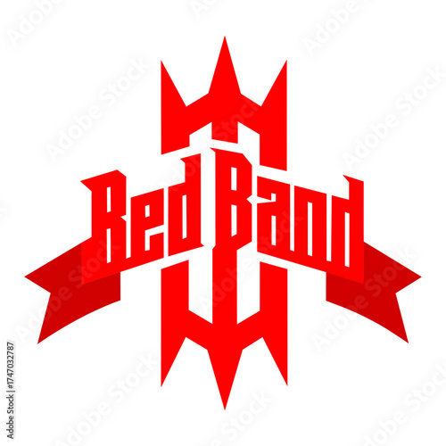 red band logo design vector art illustration