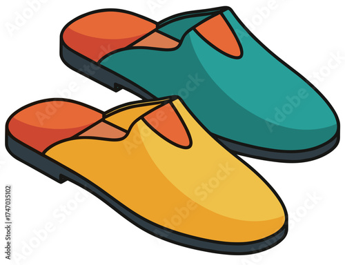 vector babouche slippers