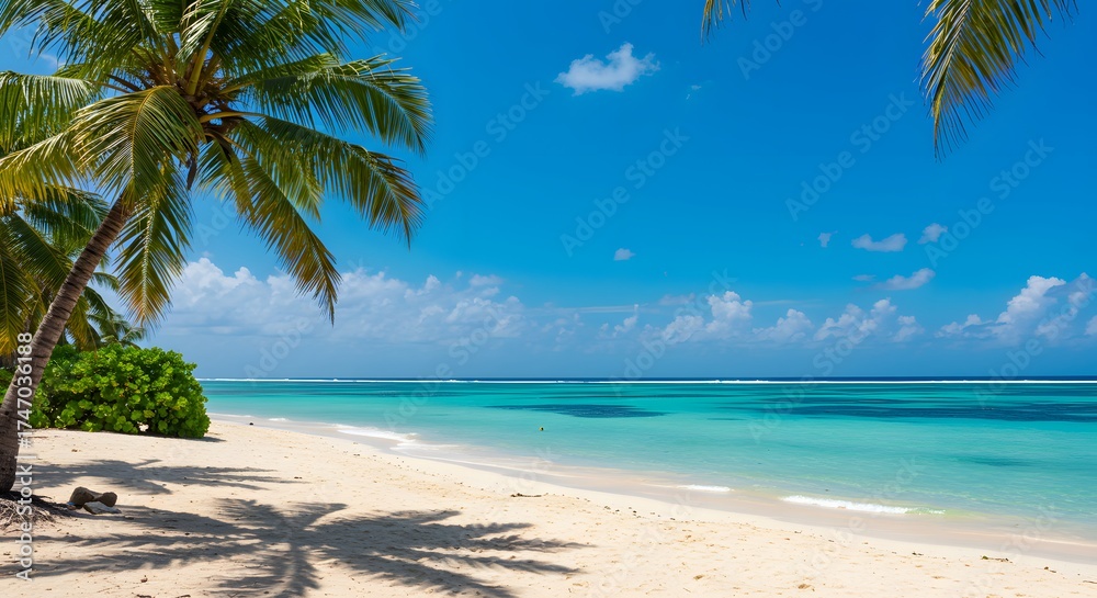 Fototapeta premium palm tree on the beach