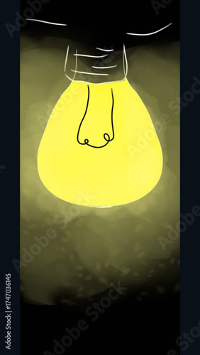 Foco iluminante de ideas