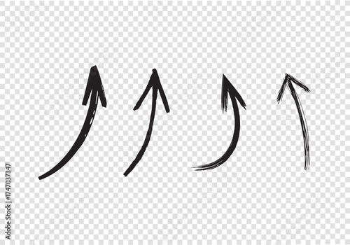 Doodle emphasis arrow icon set. Simple spring coil icon, curved wave.
Design quirky twist zigzag line, Vector illustration
