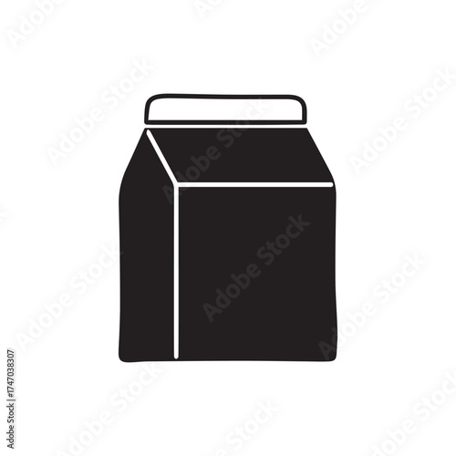 Simple Milk Carton Vector Icon