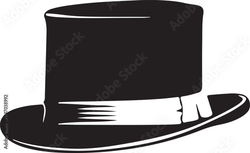 Vector art of top hat, a symbol of elegance, magic and sophistication
