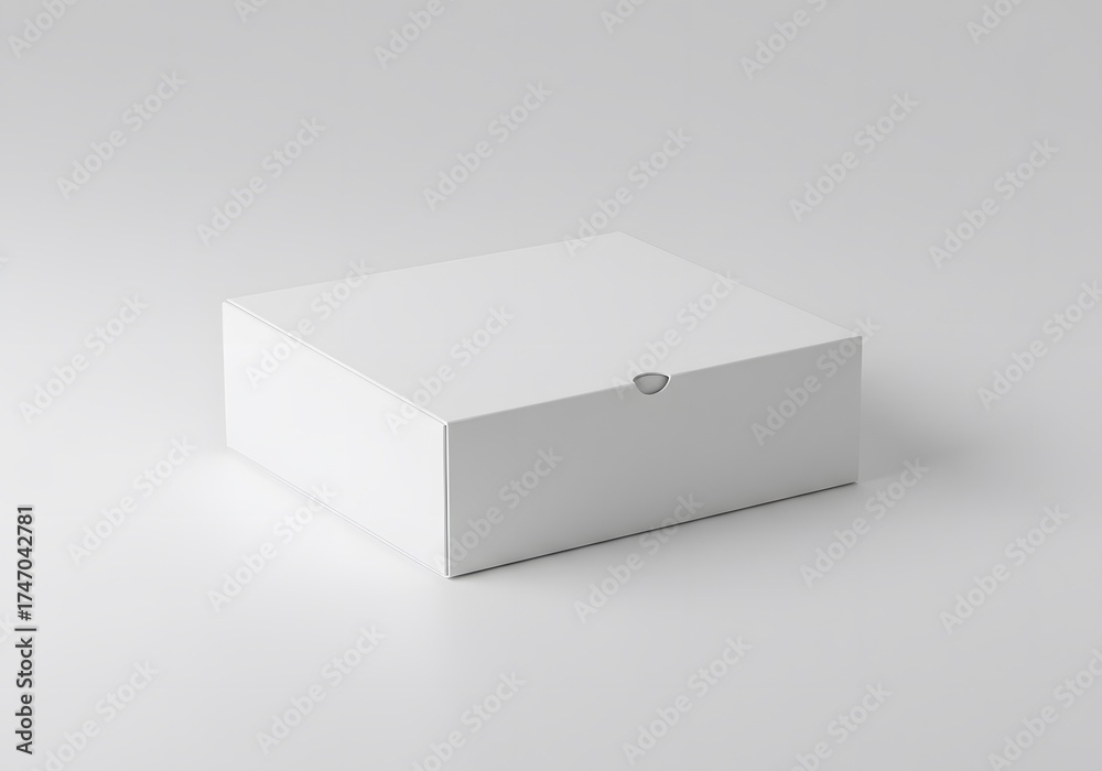 Naklejka premium A simple, clean, and elegant white box, perfect for packaging and presentations