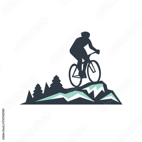 bicycle vector abstract logo modern style