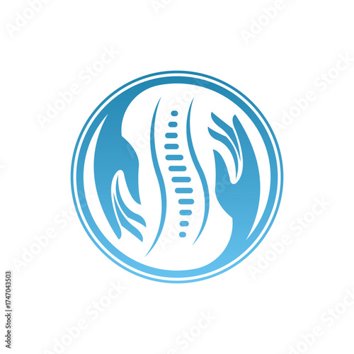 chiropractic abstract logo modern style