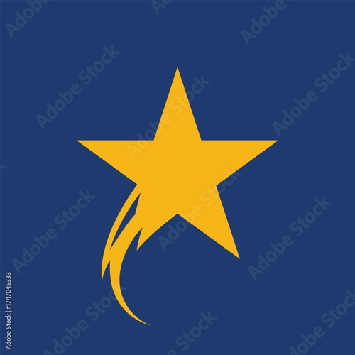 shooting star abstract logo modern style
