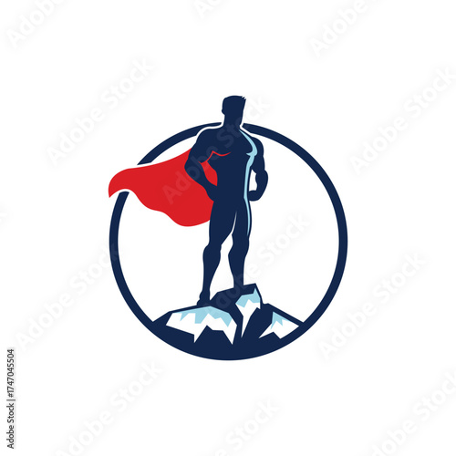 superhero vector abstract logo modern style