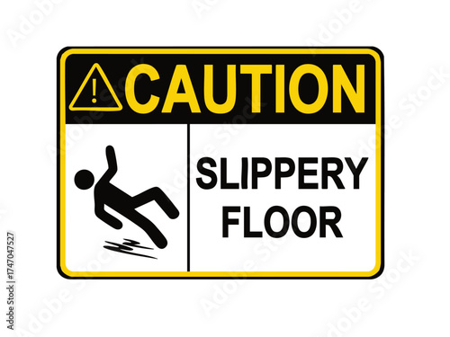 caution slippery floor is wet
