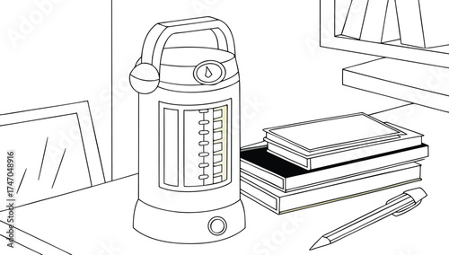 illustration of an electric razor