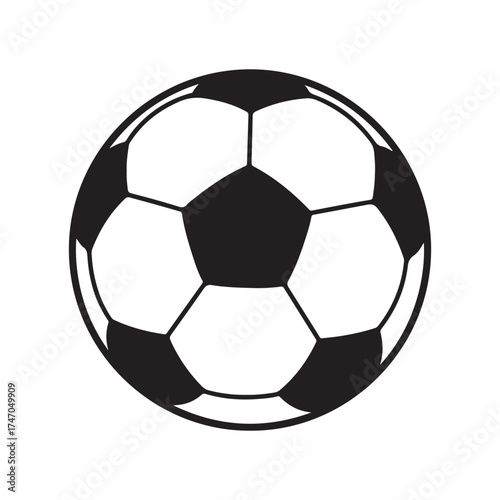 Soccer ball, a classic symbol of the worlds most popular sport, perfect for any project related to soccer or sports