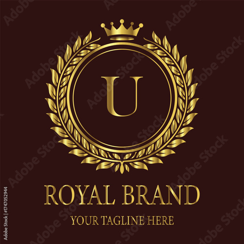 Royal Luxury Letter U Logo Design