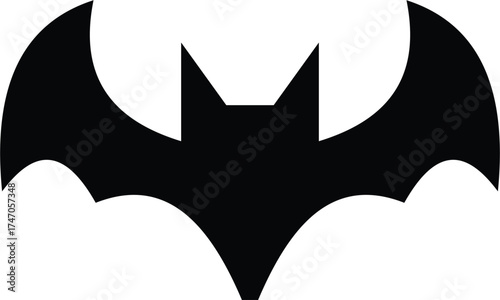 Vector art of bat silhouette, a symbol of mystery and darkness