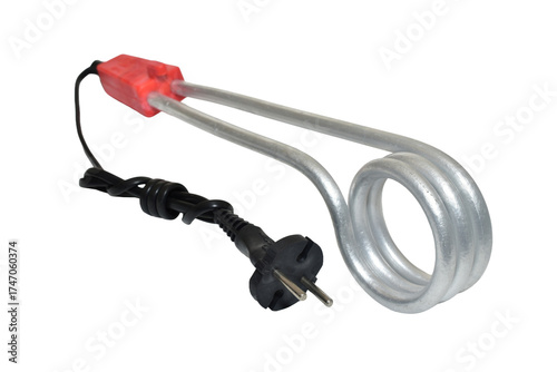 Household water heater, boiler on PNG background.