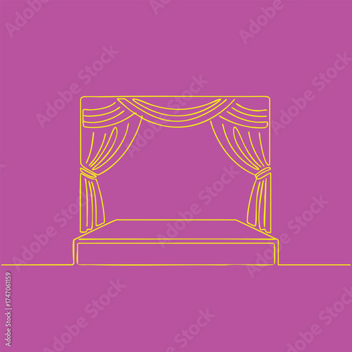 Elegant four-poster bed with draped curtains and a plush mattress in a luxurious bedroom setting