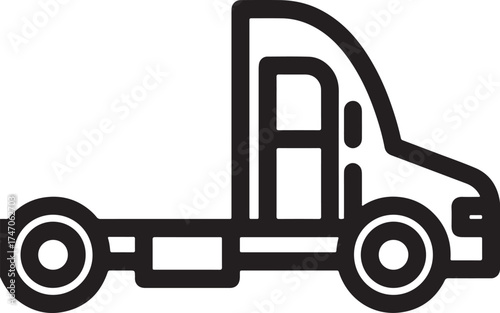 Yellow forklift truck isolated on white background vector illustration