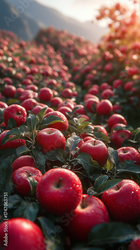 red apples on the market