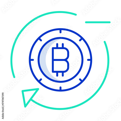 bitcoin remove outline color icon design