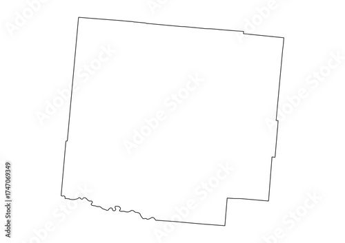 Foto Crowley County map, Colorado State, USA