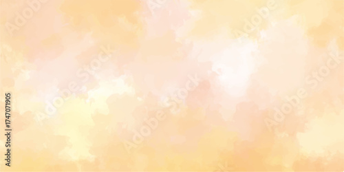 Bright yellow watercolor background with light bokeh and abstract glitter texture for a spring holiday design. dreamy, sky, vector, color, shine, summer, grunge, blurred