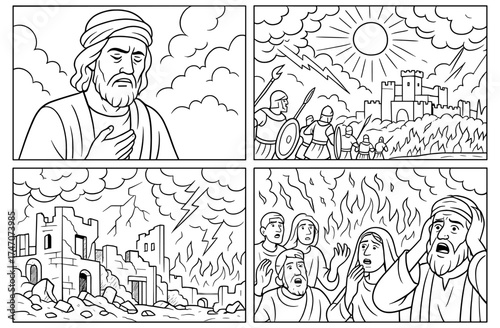 Zephaniah's wrath chronicles: apocalyptic biblical scenes for storytelling and education