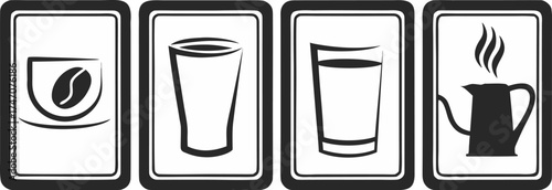 cafe vector icons coffee cup mug bean milk jug