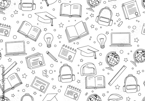 Education Pattern – Random Layout Monoline Style