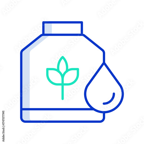 bio fuel outline color icon design