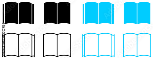 Book icon logo design. open book sign and symbol. ebook icon.