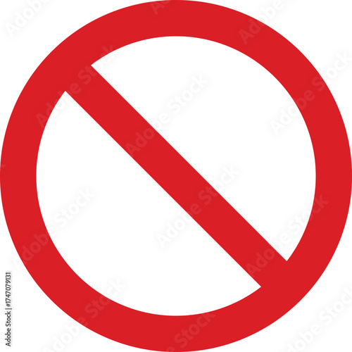 Banned Sign Scalable SVG Vector Graphic with Editable Paths and Layers for Web, UI Design, Digital Art, and Print Applications