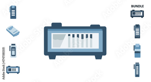 Electronic Music Synthesizer Keyboard with Keys and Display Screen.