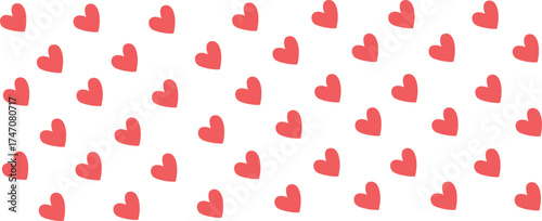 seamless pattern with red hearts