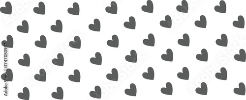 seamless pattern with grey hearts