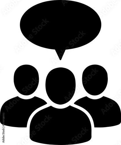 Group Conversation Scalable SVG Vector Graphic with Editable Paths and Layers for Web, UI Design, Digital Art, and Print Applications