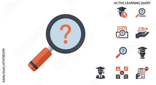 Magnifying Glass with Question Mark - Inquiry and Investigation Concept.