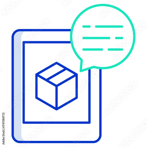 Logistics application outline color icon design