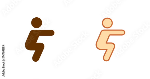 Squat Vector Icon