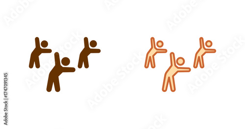 Group Fitness Vector Icon
