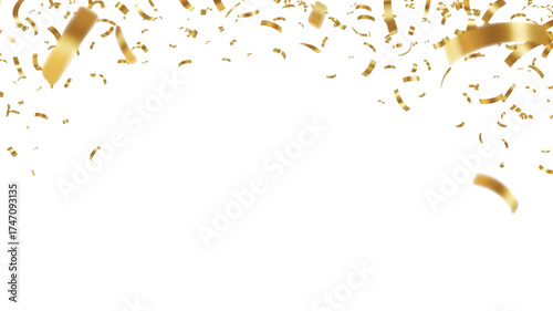 Celebration Background with Golden Confetti