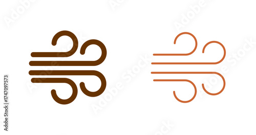 Windy Weather Vector Icon