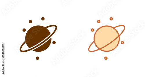 Planetary Rings Vector Icon