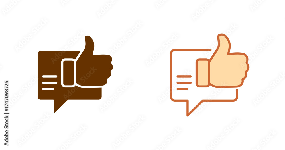 Obraz premium Positive Feedback Vector Icon