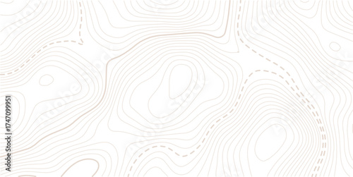 Topographic gold luxury map background. Geographic abstract pattern. The topo contour or wallpaper. Mountain trail terrain or path. Vector illustration.