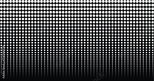 Halftone Gradient Dot Pattern – Black and White Abstract Dotted Texture, Retro Pop Art Style, Modern Minimalist Background, Seamless Geometric Wallpaper and Optical Design for Graphic Projects