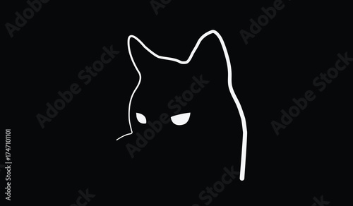 minimal Cat drawing