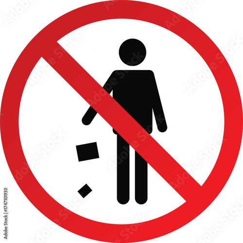 No Dust Allowed Sign – Red Circle with Slash Over Dust Cloud Icon, Clean Zone Hygiene and Safety Prohibition Vector Illustration