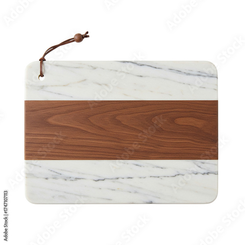 Stylish Marble & Wood Board: Kitchen Prep & Appetizer Serveware