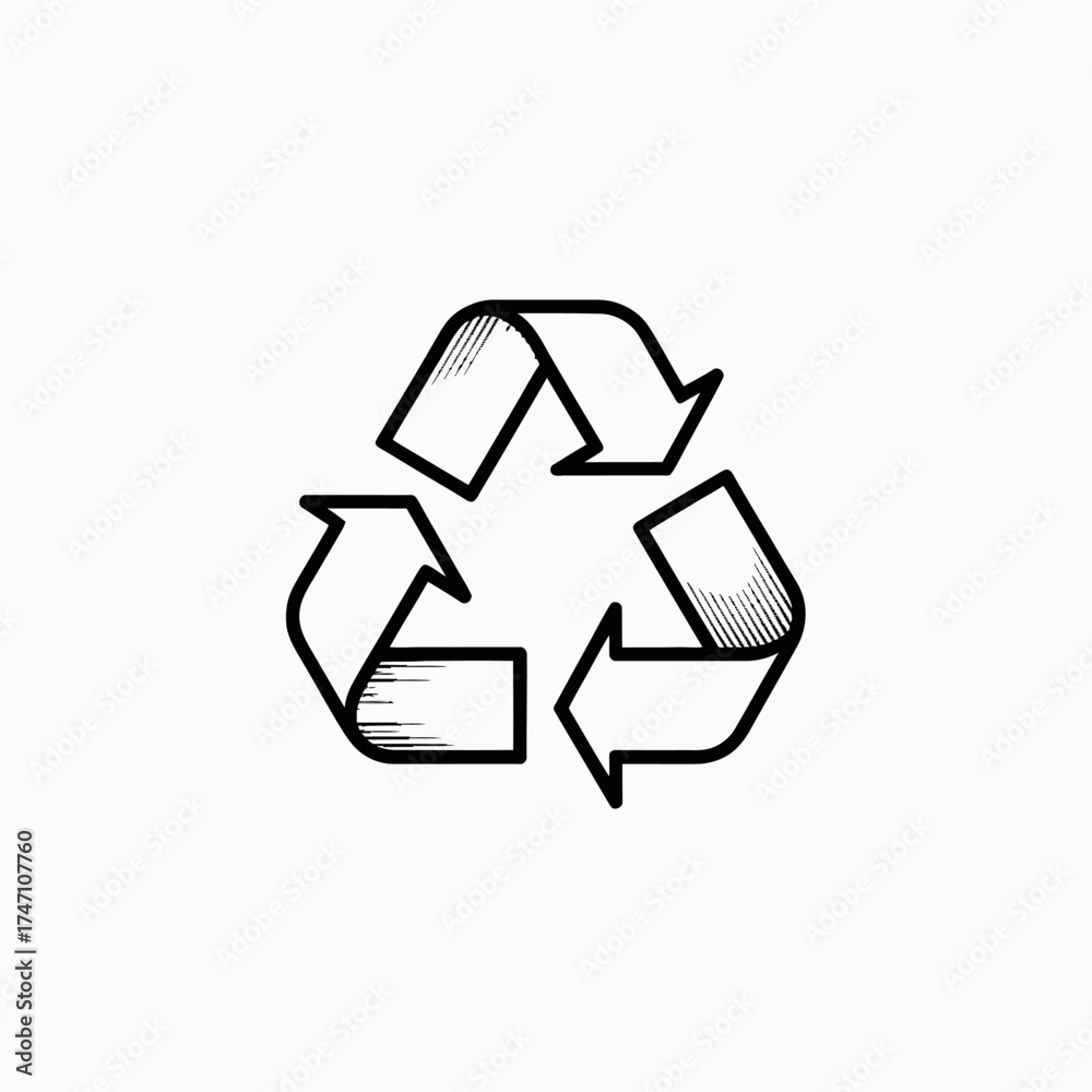 Obraz premium Recycling Symbol Icon – Environmental Sustainability and Waste Management