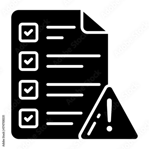 Trendy design icon of list error 